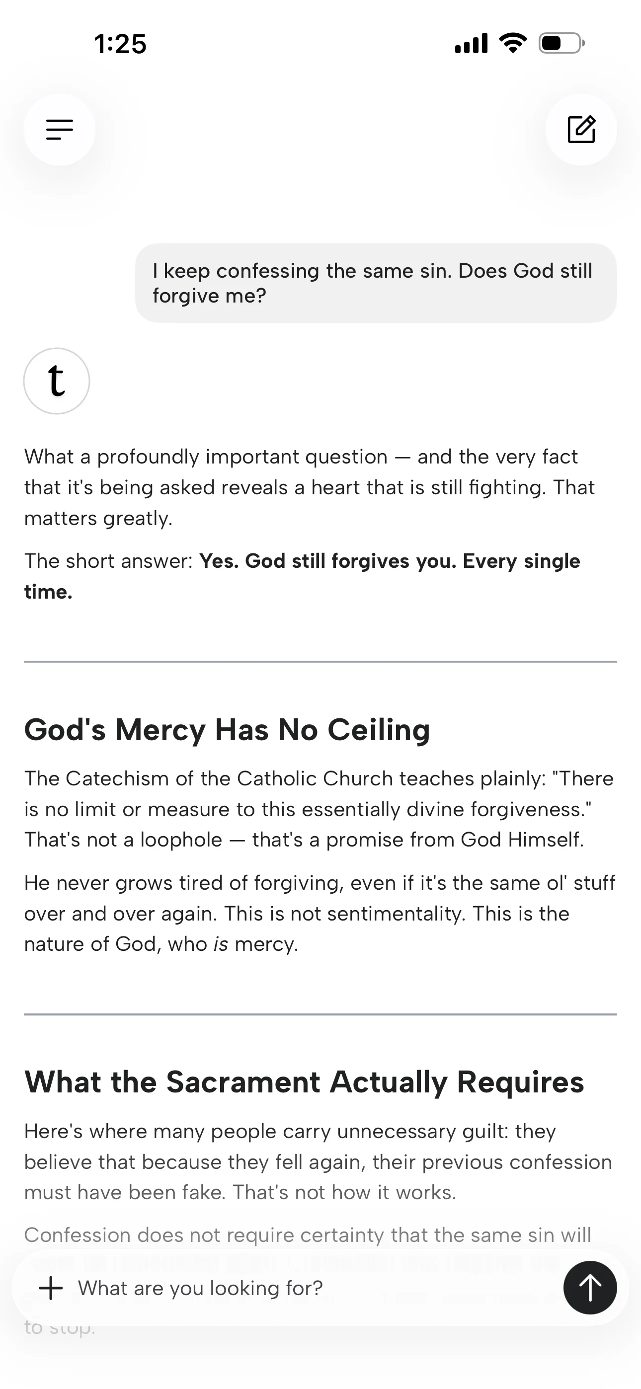 Truthly answering "I keep confessing the same sin. Does God still forgive me?"