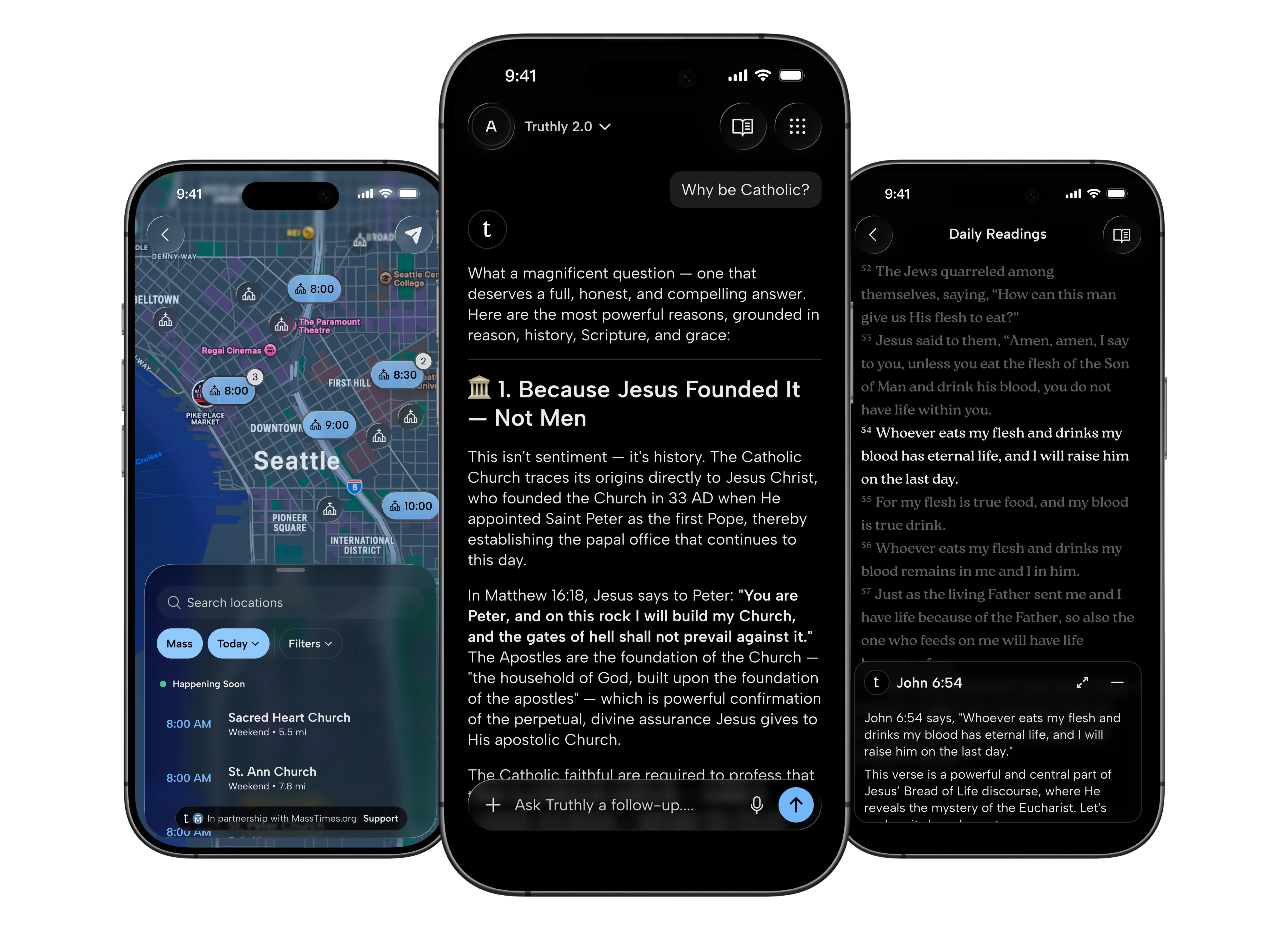 Truthly app screens